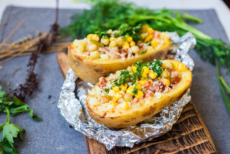 Corn-Stuffed Baked Potatoes