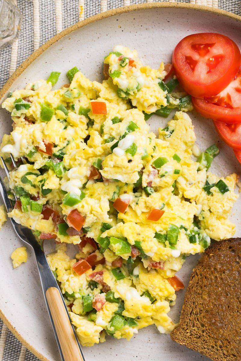 Cottage Cheese & Veggie Scramble