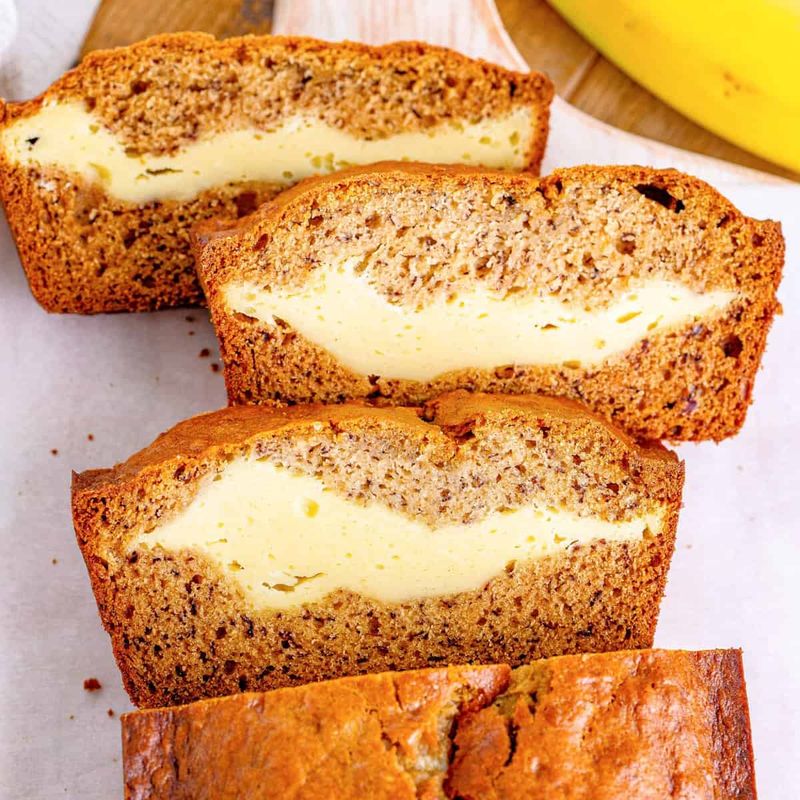Cream Cheese-Filled Banana Bread