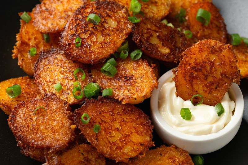Crispy Parmesan Potato Rounds