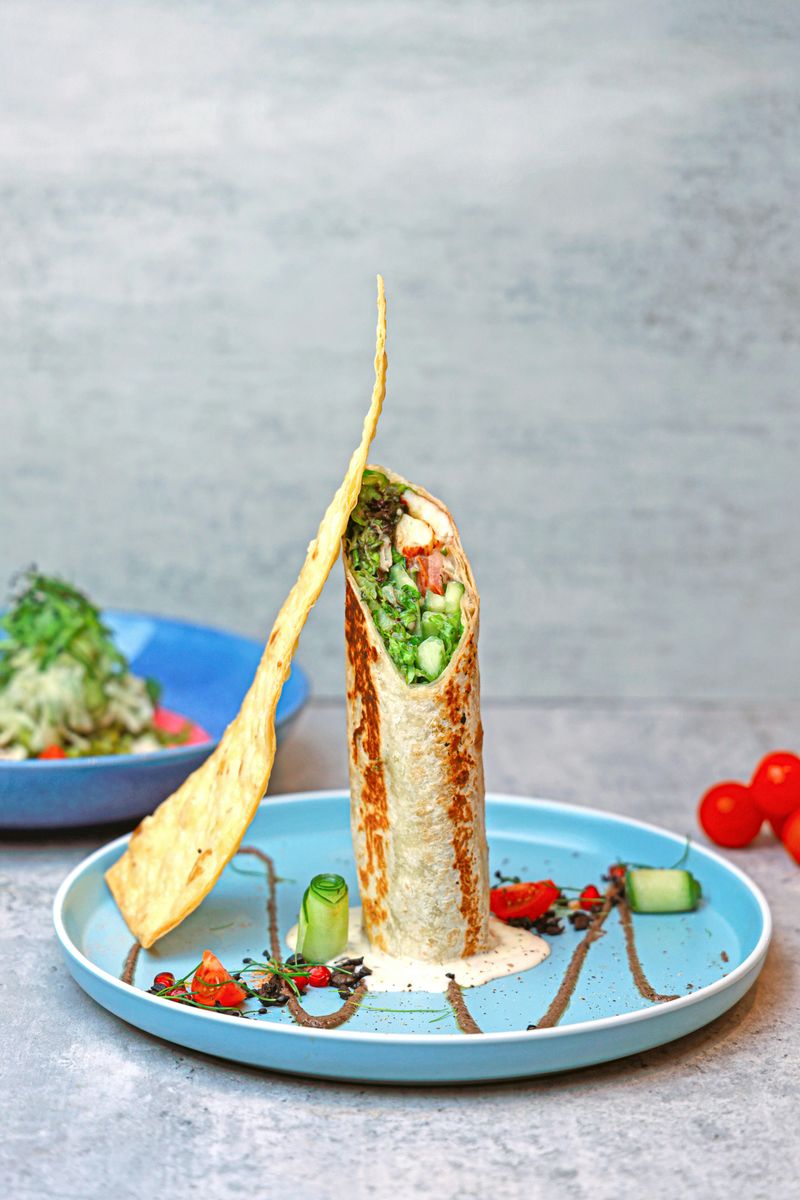 Edamame and Spinach Breakfast Wrap