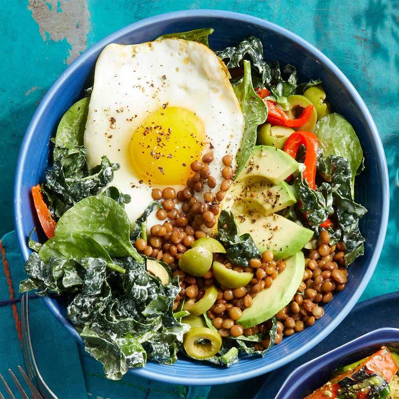 Egg Salad with Edamame or Lentils