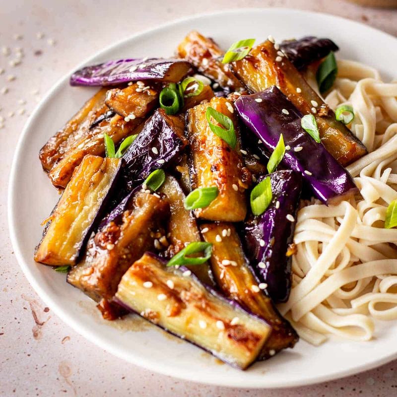 Eggplant & Mushroom Stir-Fry