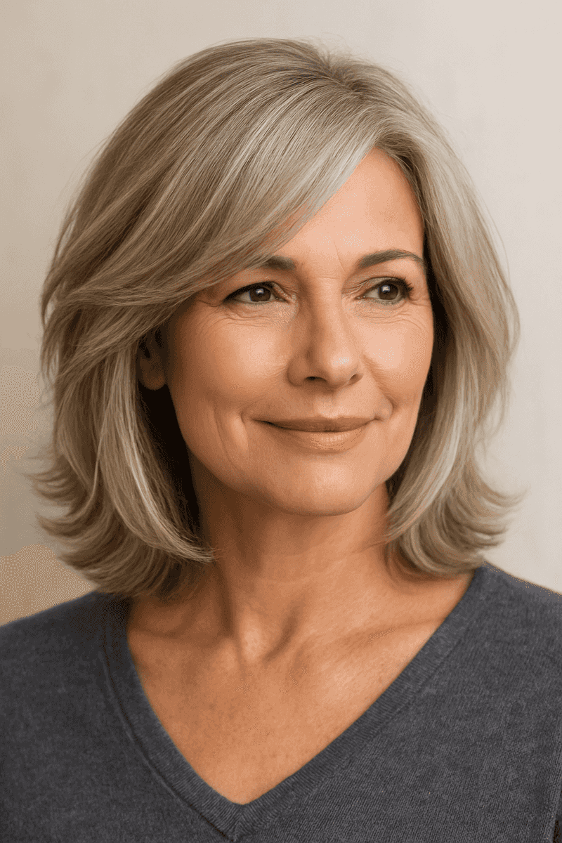 Face-Framing Layers with Side Part