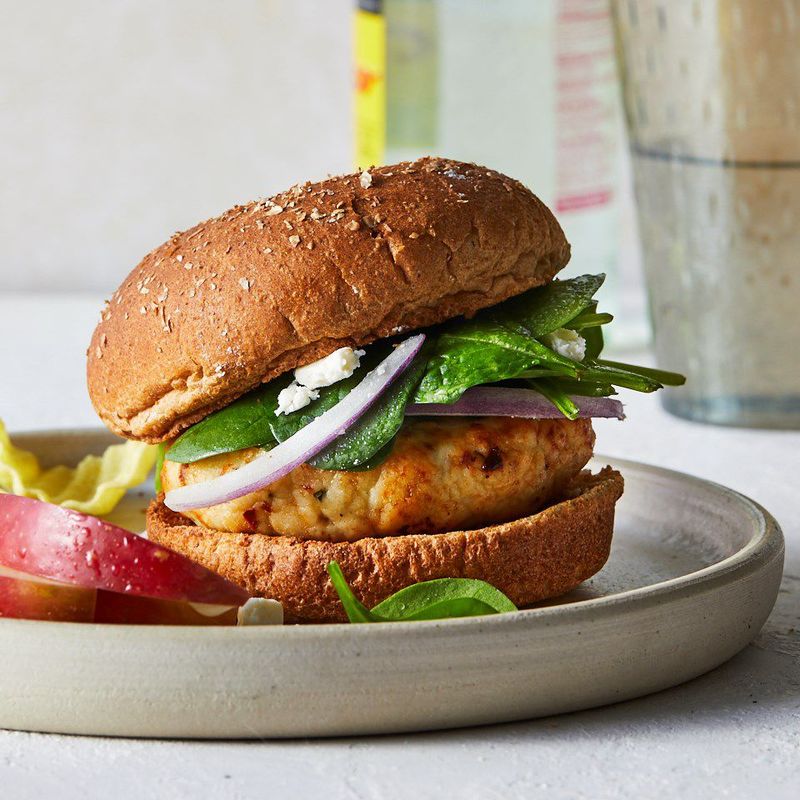 Greek-Style Turkey Burgers