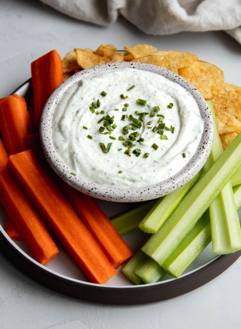Greek Yogurt Ranch Dip with Veggies