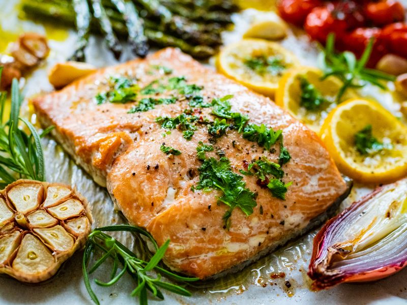 Grilled Salmon with Lemon & Dill