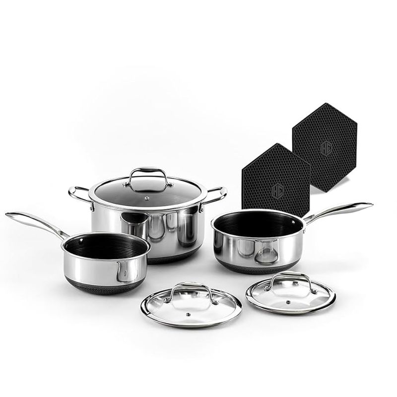 HexClad Hybrid Nonstick (6-Piece Skillet Set)
