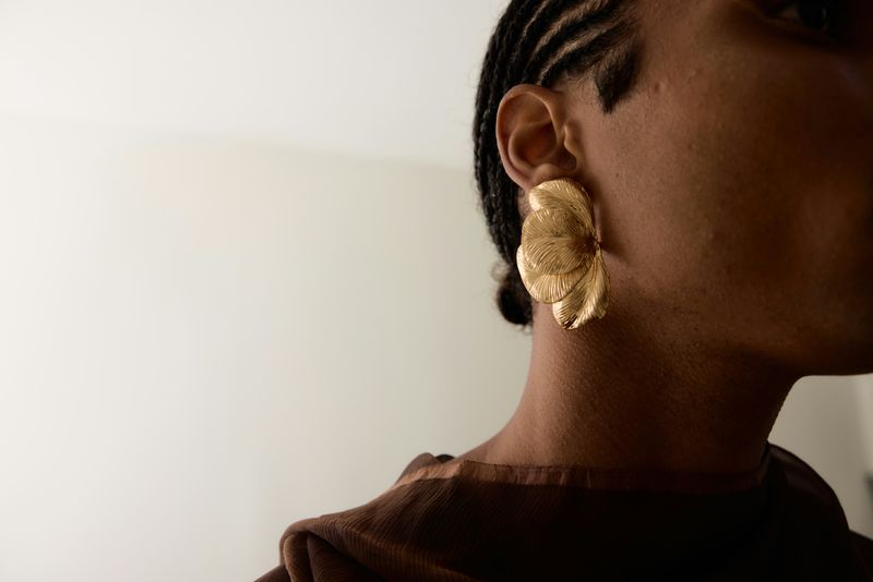 High-Shine Metallic & Mirror-Finish Earrings