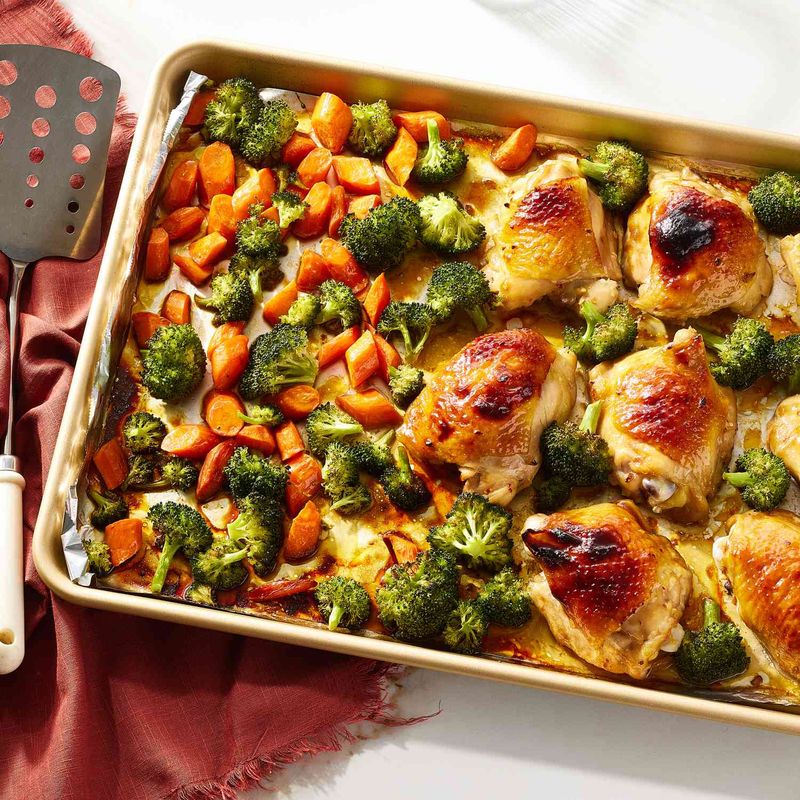 Honey Garlic Chicken Thighs with Broccoli