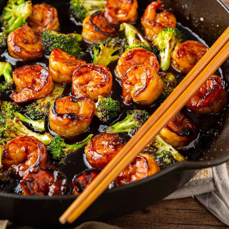 Honey Garlic Shrimp and Broccoli