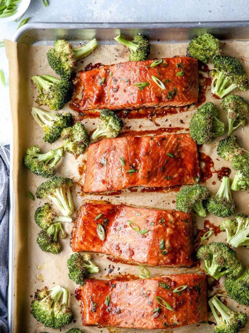 Honey Soy Glazed Salmon with Broccoli