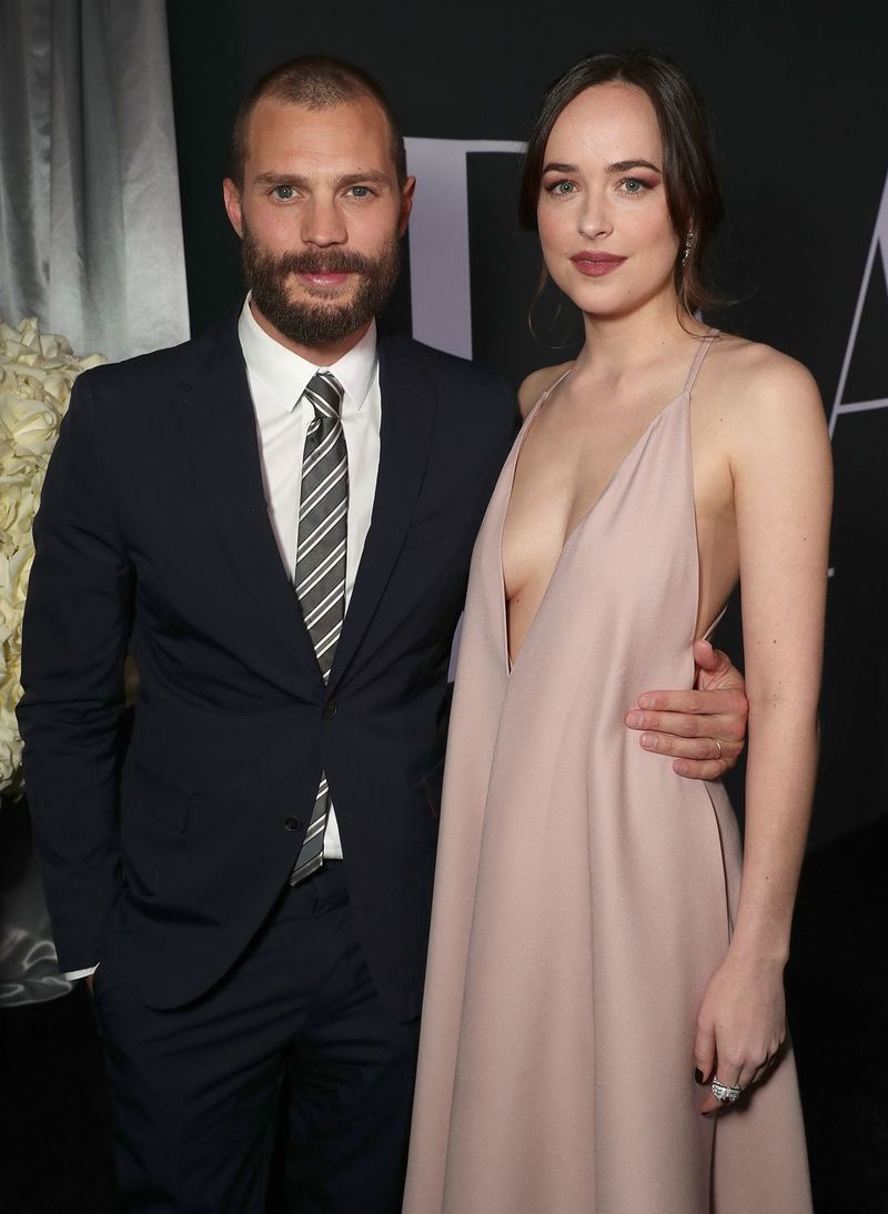 Jamie Dornan and Dakota Johnson in 'Fifty Shades of Grey'
