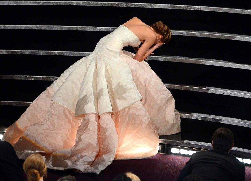 Jennifer Lawrence's Oscar Fall