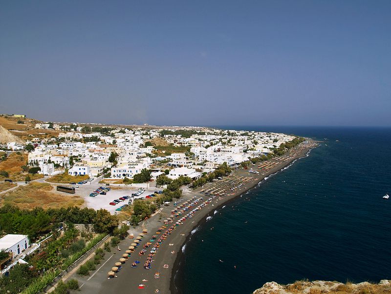 Kamari, Santorini, Greece: Black Sand Paradise