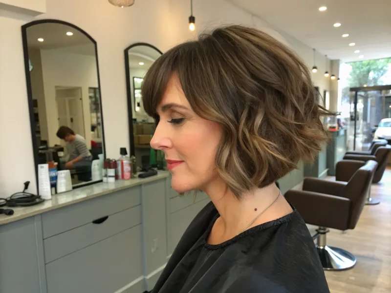 Layered Bob with Side Sweep