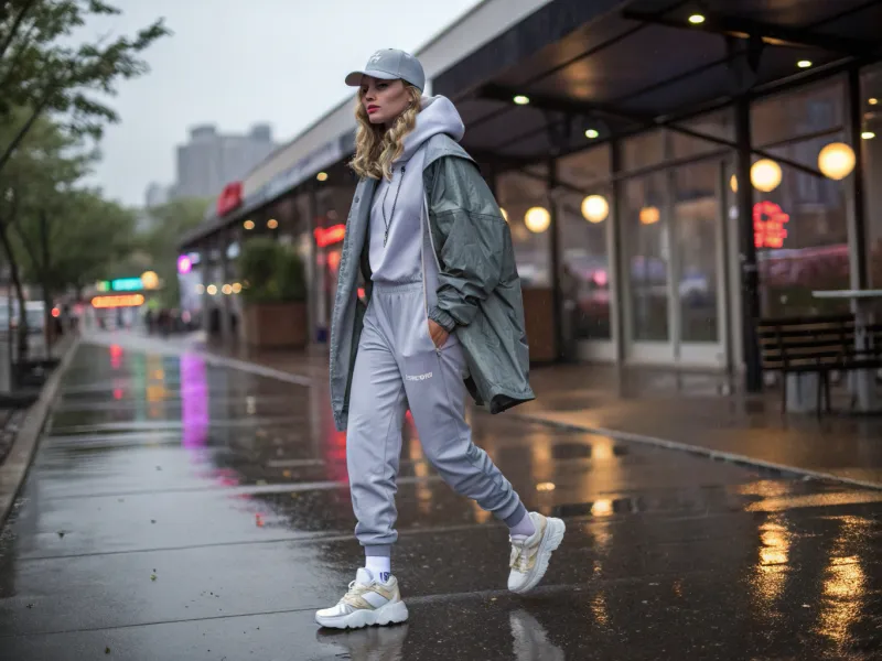 Layered Hoodies + Light Jacket + Cap