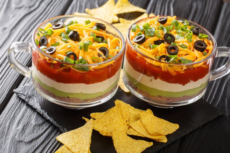 Layered Taco Dip Cups