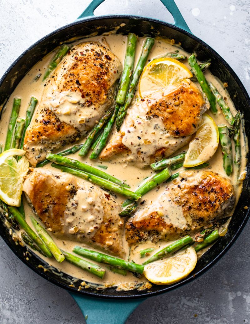Lemon Garlic Chicken with Asparagus
