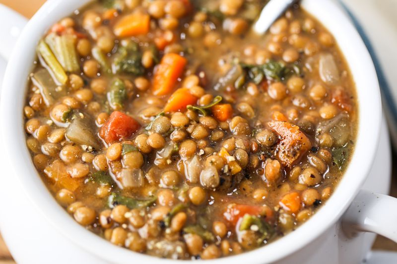 Lentil Soup with Spinach