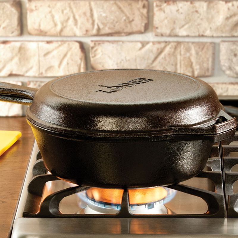 Lodge Cast Iron Deep Skillet or Shallow Dutch Oven