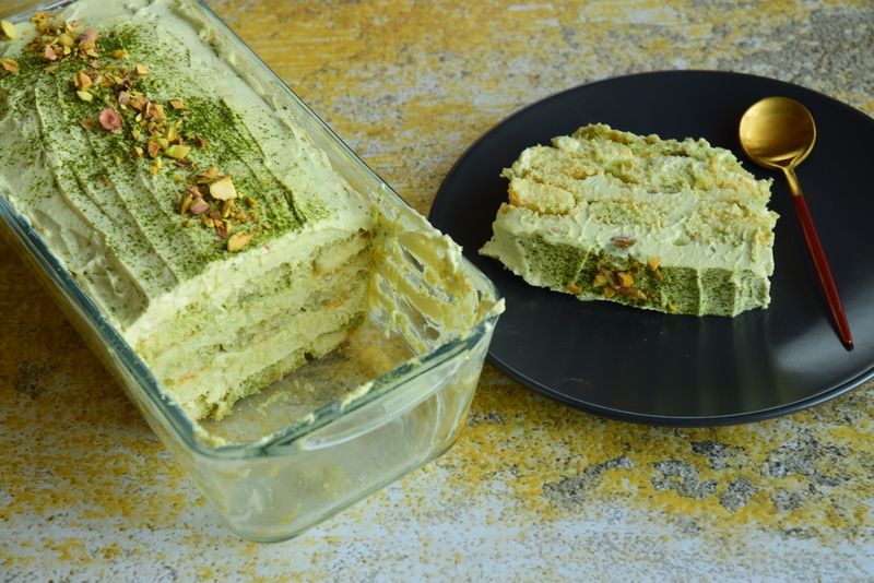 Matcha Pistachio Tiramisu