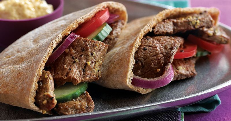 Mediterranean Beef Pitas