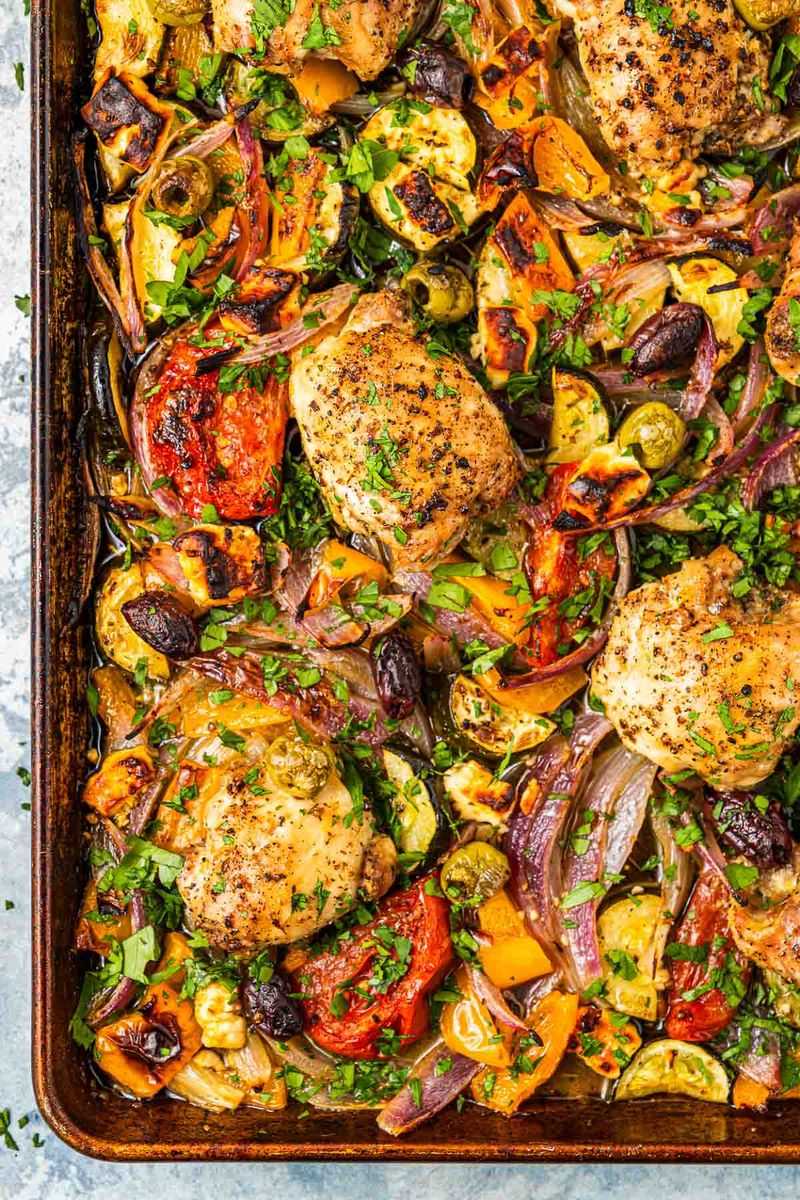 Mediterranean Sheet Pan Chicken