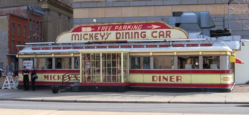 Mickey's Diner - Art Deco Railroad Car Charm