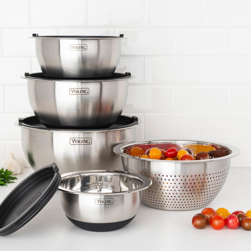 Non-Slip, Suction-Bottom Mixing Bowls & Measuring Tools