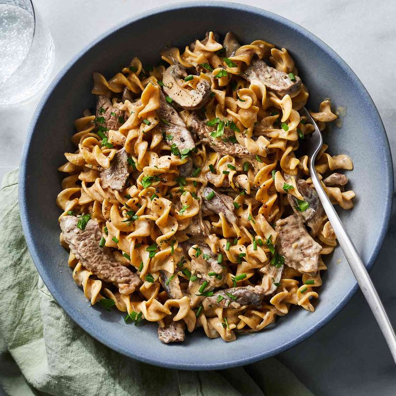 One-Pan Beef Stroganoff