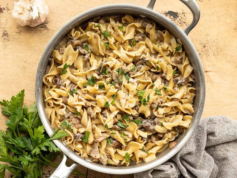 One-Pot Beef and Mushroom Stroganoff