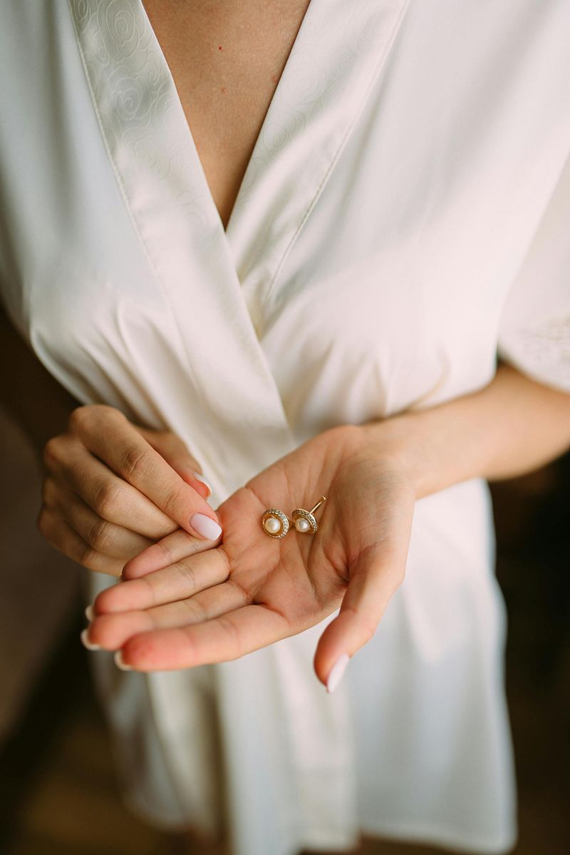 Pearl or Gold Stud Earrings