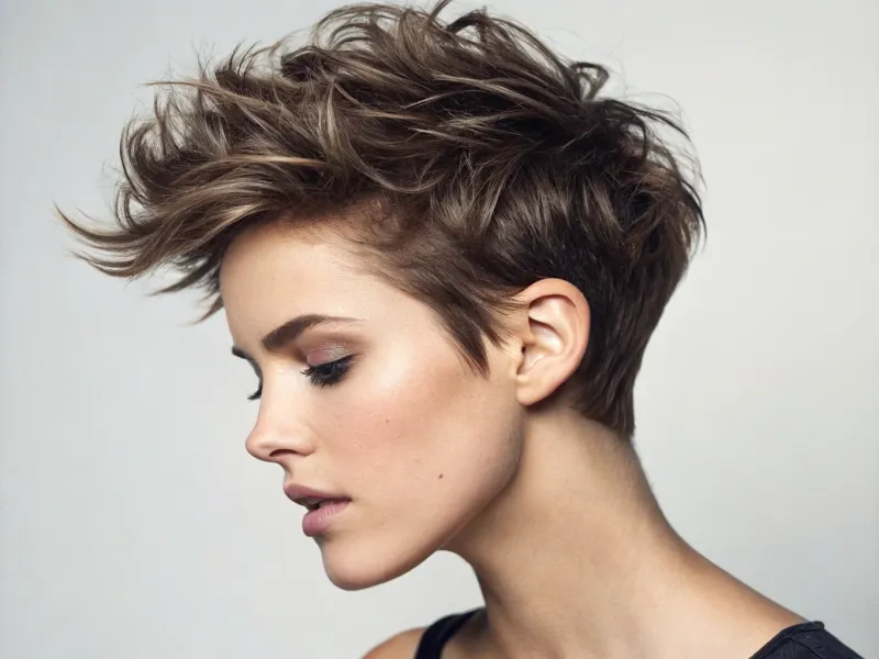 Pixie Cut with Textured Crown