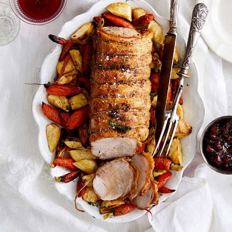 Pork Tenderloin with Roasted Root Vegetables