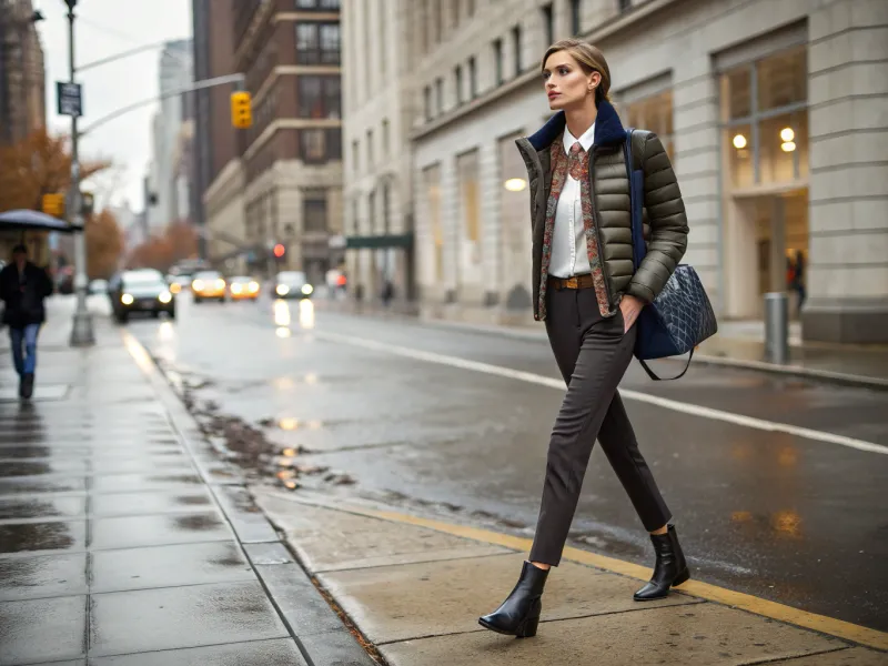 Puffer Jacket + Tailored Basics