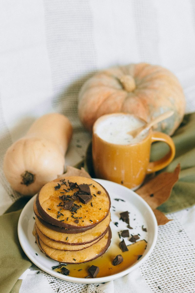 Pumpkin Pancakes with Maple Syrup