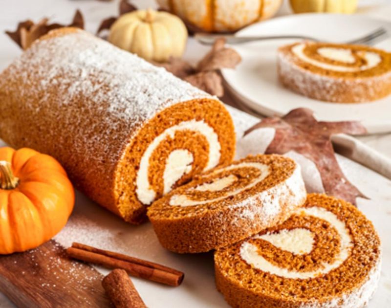 Pumpkin Roll Cake