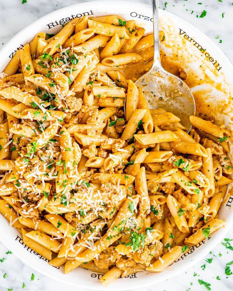Pumpkin and Sausage Pasta