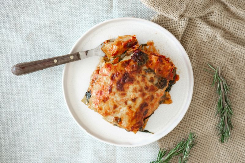 Pumpkin and Spinach Lasagna