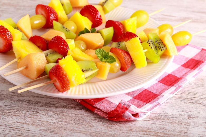 Rainbow Fruit Kebabs