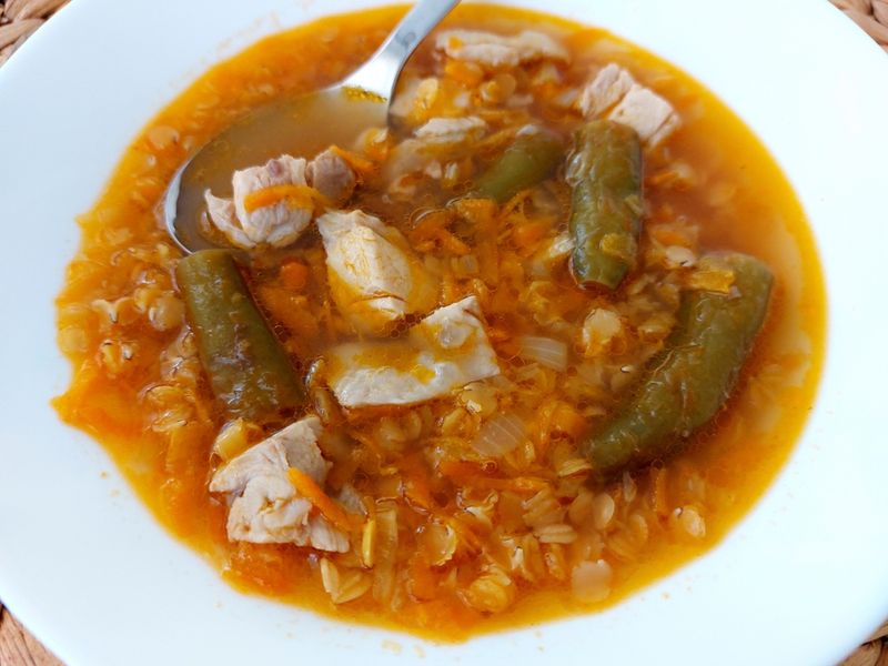 Red Lentil Chicken Soup