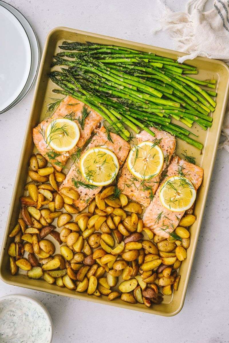 Salmon with Asparagus & Potatoes