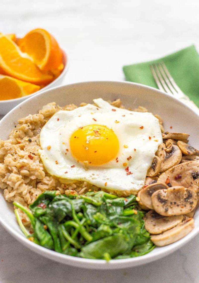 Savory Spinach & Egg Oatmeal