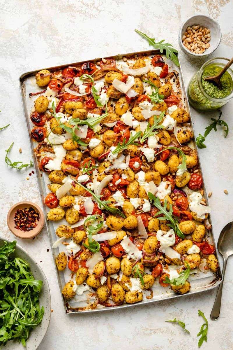 Sheet-Pan Pesto Gnocchi & Veggies
