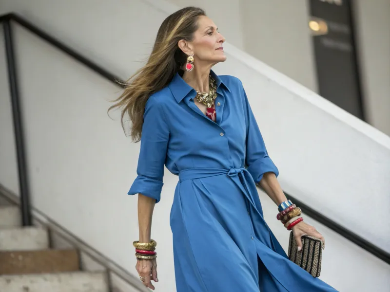 Shirt Dress + Statement Accessories