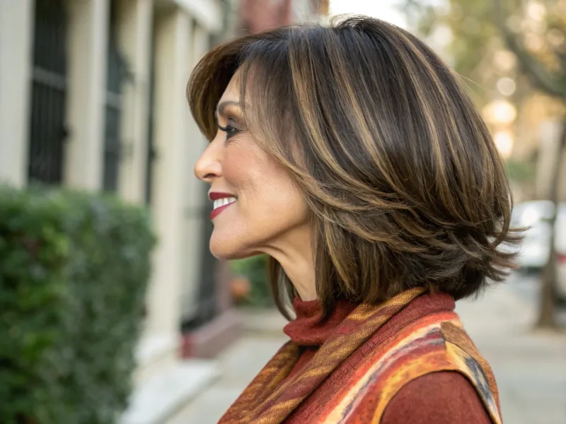 Shoulder-Length Lob with Invisible Layers