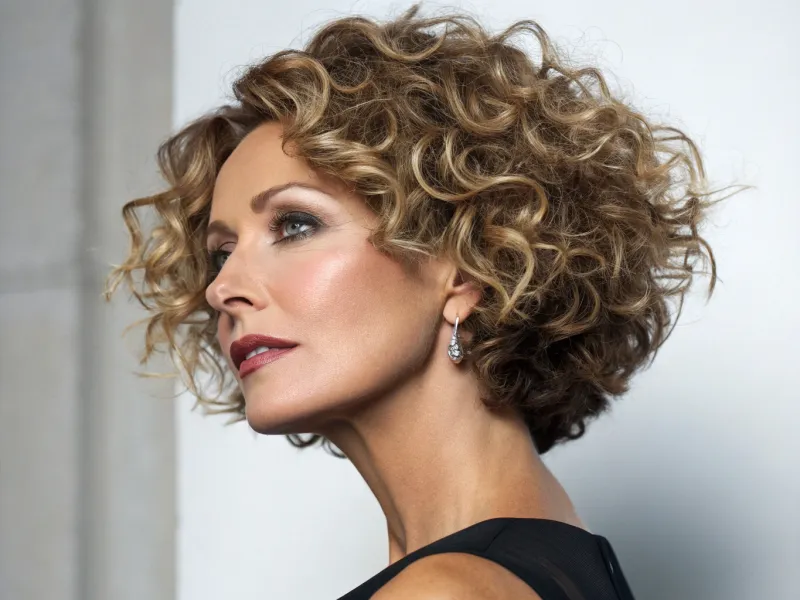 Soft Curly Bob with Layers