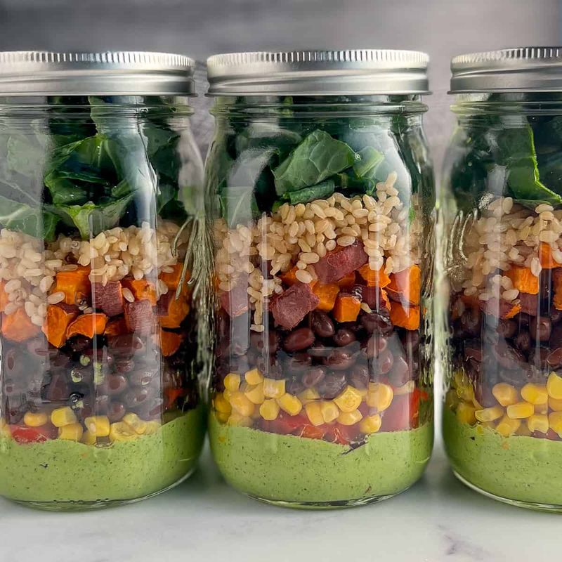 Southwest Black Bean Jar Salad