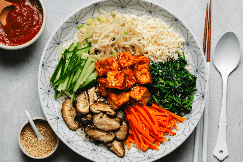 Spicy Korean Tofu Bibimbap